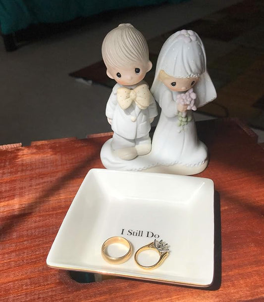 Simply Charmed I Still Do Gift for Wife or Husband – Aniversary or Valentine's Day Gift - Ceramic Jewelry Dish or Ring Holder – Elegant Trinket Tray