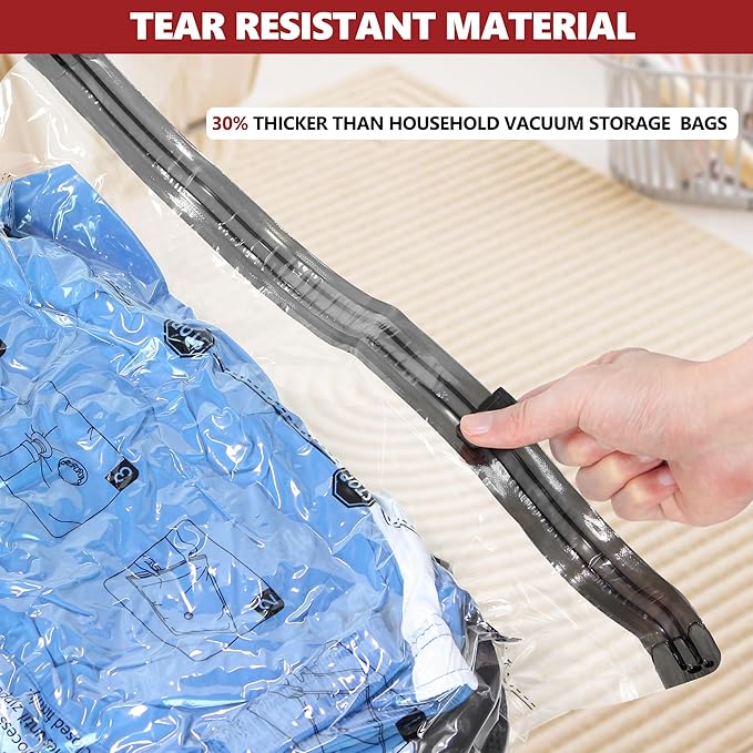 12 Pack Travel Vacuum Storage Bags with Portable Electric Pump, Compression Packing Seal Space Saver Cubes for Clothing Clothes Suitcase Luggage Organizer