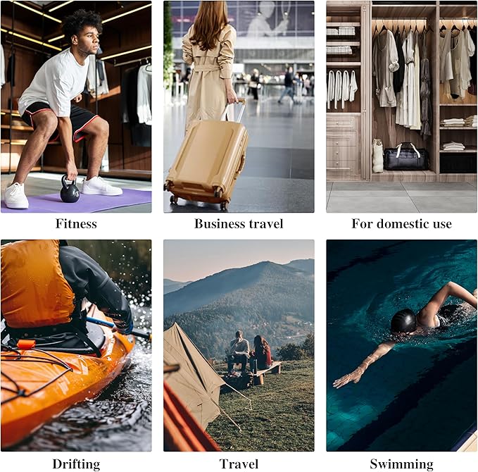 Vacuum Bag for Travel,2025 New Travel Vacuum Bags for Luggage,Compression Packing Cubes with Pump,Foldable and Portable,Compression Suitcase for Camping/Fitness/Beach/Moving