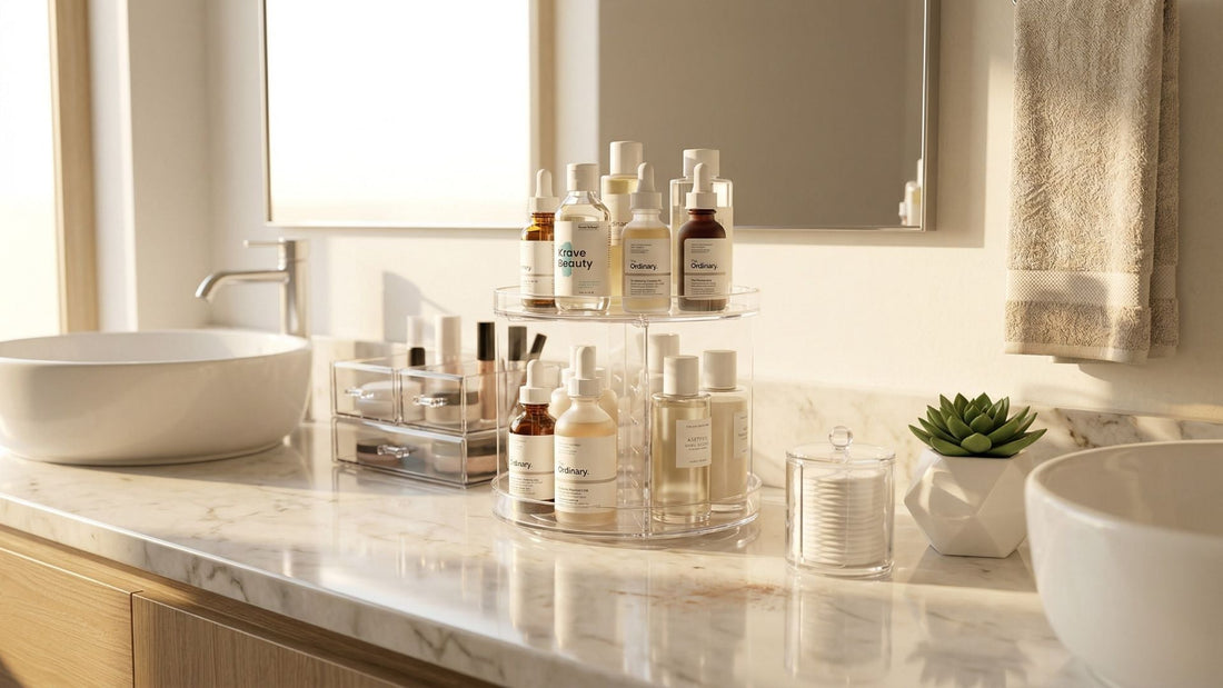 The "Boutique" Bathroom Vanity: Organize Your Skincare Like a Pro