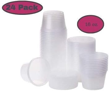 Birsppy TSHOMEGOODS Deli Food Storage Containers With Lids 16 Oz. /Freezer Safe/Microwaveable/Meal Prep/Airtight Lids/Take Out/Disposable/Leak Proof/Buffets/Stackable (24 Pack) Extra Hard Plastic.