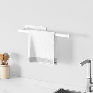 Paper Towel Holders Paper Towels Rolls Paper Bulk Self-Adhesive Under Cabinet Wall Mount Countertop Both Available in Adhesive and Screws for Kitchen Pantry Sink Bathroom Stainless Steel White