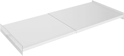 16.9-31.5 inch Expandable Closet Shelves, Adjustable Shelf Closet Organizer with Strong Adhesive Pads, Cabinet Storage Rack Wardrobe Divider Shelving for Closets Pantry Cupboard Kitchen