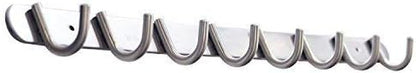 Coat Hook Rack with 8 Round Hooks - Premium Modern Wall Mounted - Ultra durable with solid steel construction, Brushed stainless steel finish, Super easy installation, Rust and water proof