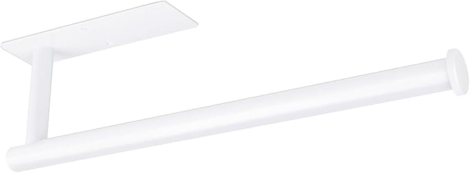 Paper Towel Holders,Paper Towels Rolls - for Kitchen,Wall Mounted Paper Towel Roll Holder for Kitchen, Bathroom,Both Available in Adhesive and Screws,Stainless Steel-White