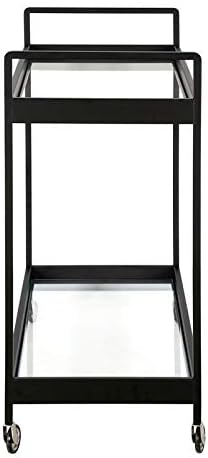 Cooper 33'' Wide Rectangular Bar Cart in Blackened Bronze