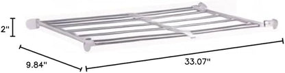 Hershii Expandable Shelf Rod Closet System Heavy Duty Clothes Hanger Adjustable DIY Storage Organizer Shoe Rack