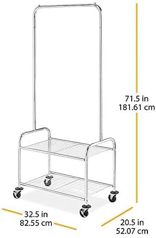 Whitmor Commercial Laundry Butler with Wire Shelf - Chrome