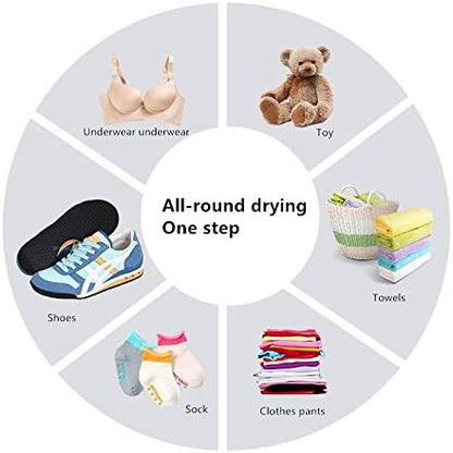 Foldable Clip and Drip Hanger/Hanging Drying Rack - 16 Clips Socks Drying Rack for Drying Underwear Clothes,Socks,Bras,Towel,Pants,Hat,Grey