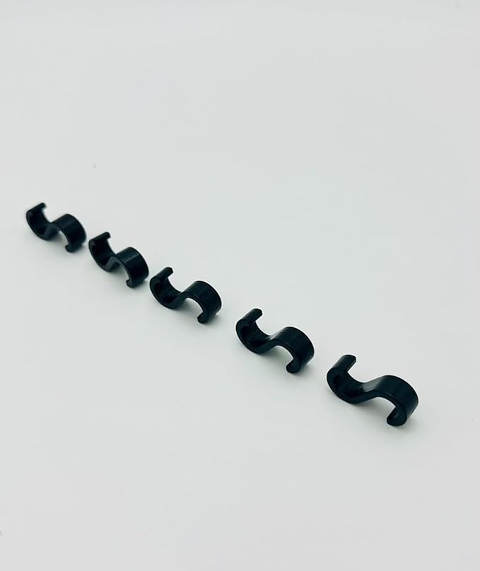 TieMaster Belt S Hooks, 5-Piece S Hooks for Hanging Belts, Purses and Other Accessories, Heavy-Duty Belt Hanger for Tie and Scarf Racks, Versatile and Easy to Attach, Black, 1.75 x 0.38 Inches