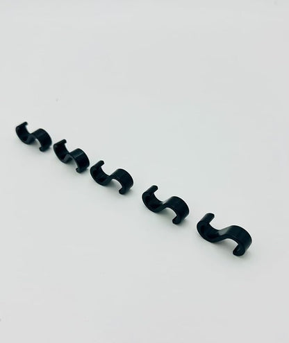 TieMaster Belt S Hooks, 5-Piece S Hooks for Hanging Belts, Purses and Other Accessories, Heavy-Duty Belt Hanger for Tie and Scarf Racks, Versatile and Easy to Attach, Black, 1.75 x 0.38 Inches