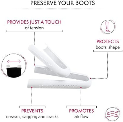 Bag-a-Vie Tall Boot Shapers For Women - Easy Glide Boot Stand-Up Inserts