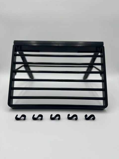 TieMaster Belt S Hooks, 5-Piece S Hooks for Hanging Belts, Purses and Other Accessories, Heavy-Duty Belt Hanger for Tie and Scarf Racks, Versatile and Easy to Attach, Black, 1.75 x 0.38 Inches
