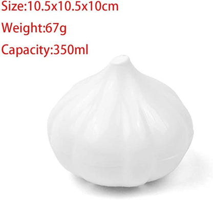 Tiydiygo 4PCS Fresh Food Savers Avocado Lemon Tomatoes Garlic Shape Crisper Containers,Vegetable Fruits Storage Keeper Sealing Box Bowls for Refrigerators