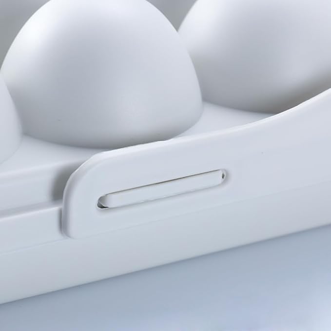 Cabilock Stackable Egg Storage Box for Refrigerator with Lid Holds 15 Eggs Fridge Organizer Bin Durable Plastic Kitchen Egg Holder