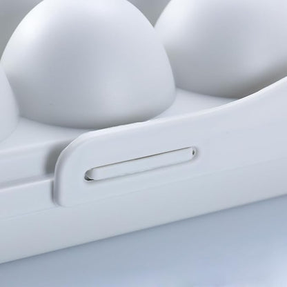 Cabilock Stackable Egg Storage Box for Refrigerator with Lid Holds 15 Eggs Fridge Organizer Bin Durable Plastic Kitchen Egg Holder