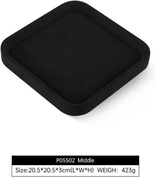 Yinbeini Valet Tray For Men, Velvet Catch All Trays,Luxury Watch Tray,Premium Jewelry Display For Vendors,Black Bracelet Display
