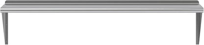 AmGood 16 in. x 60 in. Stainless Steel Wal Mount Shelf. Commercial/Home. Kitchen, Restaurant, Garage, Laundry, Utility Room. NSF