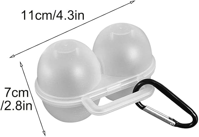 2pcs Eggs Carrier Egg Case, Plastic Eggs Storage Box with D Buckle, Portable Egg Container, Convenient Kitchen Tools for 2 Eg-g Case Outdoor Camping