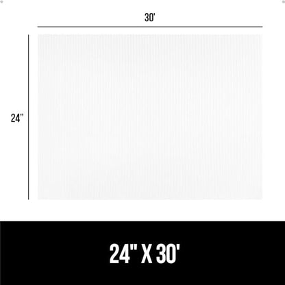 GORILLA GRIP DuraGuard Shelf Liner, 24x30 Non-Adhesive Cabinet Liners for Kitchen Drawers, Shelves, Refrigerator, Pantry Storage, Bathroom Closet, Durable Waterproof BPA Free Ribbed Plastic, Clear