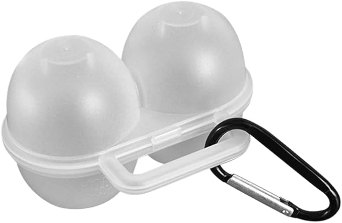 2pcs Eggs Carrier Egg Case, Plastic Eggs Storage Box with D Buckle, Portable Egg Container, Convenient Kitchen Tools for 2 Eg-g Case Outdoor Camping