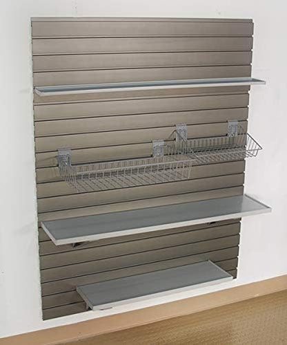 Standard Duty 4' ft. Slatwall Panels (Set of 4 Panels, Covers 16 sq. ft.) (Graphite Steel)