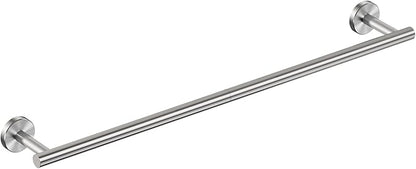 FORIOUS Towel Bar Wall Mounted, 30 Inch Stainless Steel Towel Racks for Bathroom, Includes Wall Mounting Hardware (Brushed Nickel, Total Length 32 Inch)