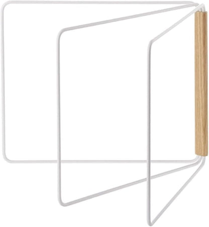 Kitchen Countertop Dish Cloth Drying Rack, Dish Rag Holder 3 Arms Folding Dishcloth Holder Dish Cloth Rag Towel Hanging Rack Organizer, White(White)