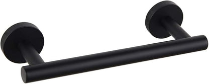 GERZWY 9-Inch Small Kitchen Towel Bar SUS 304 Stainless Steel Cabinet Hand Towel Bar Wall Mounted Bathroom Organizer Matte Black AG1101C23-BK