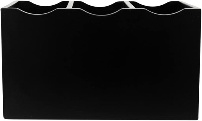 Restaurantware 8.25 x 5.5 x 4.75 Inch Flatware Display 1 Countertop Buffet Utensil Caddy - 3 Compartment For Parties Picnics Homes or Restaurants Black Bamboo Cutlery Holder Upright