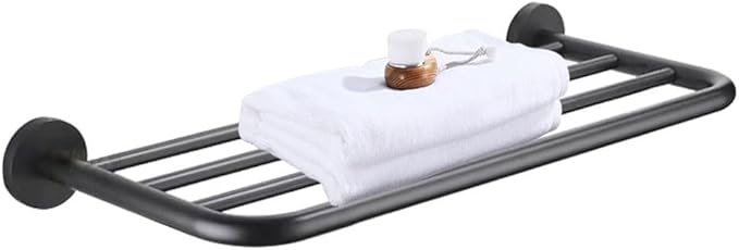 Hotel Towel Racks for Bathroom Wall Mounted, 30 Inch Towel Shelf for Bathroom, 2-Tier Bathroom Towel Rack, Gray