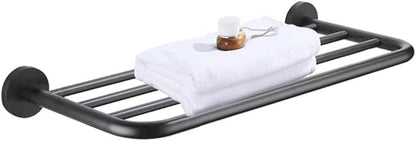 Hotel Towel Racks for Bathroom Wall Mounted, 30 Inch Towel Shelf for Bathroom, 2-Tier Bathroom Towel Rack, Gray