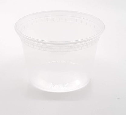 RiverBlue Deli Food Storage Containers With Lids 16 oz. /Freezer Safe/Microwaveable/Meal Prep/Airtight Lids/Take Out/Disposable/Leak Proof/Buffets/Stackable (24 PACK) Extra Hard Plastic.