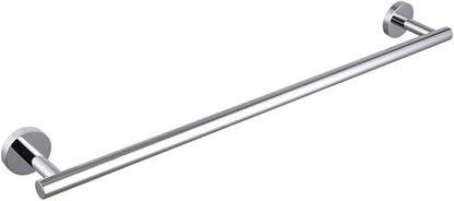 SUS 304 Stainless Steel 24-Inch Towel Bar Wall Mounted for Bathroom Modern Style Polished Finish