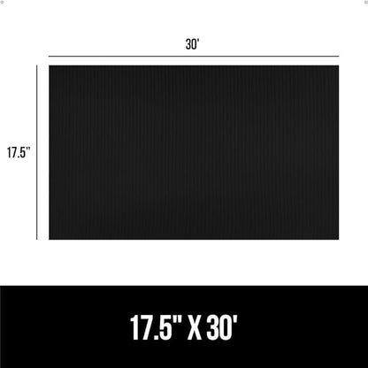 GORILLA GRIP DuraGuard Shelf Liner, 17.5x30 Non-Adhesive Cabinet Liners for Kitchen Drawers, Shelves, Refrigerator, Pantry Storage, Bathroom Closet, Durable Waterproof BPA Free Ribbed Plastic, Black