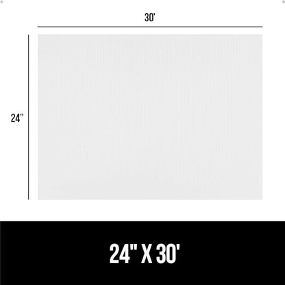 GORILLA GRIP DuraGuard Shelf Liner, 24x30 Non-Adhesive Cabinet Liners for Kitchen Drawers, Shelves, Refrigerator, Pantry Storage, Bathroom Closet, Durable Waterproof BPA Free Ribbed Plastic, White
