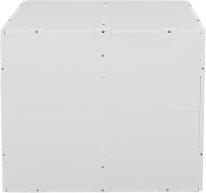 12 Slots Mail Sorters for Office, PVC Literature Organizer with Removable Shelves, Desktop Mail Center Paper Storage Cabinet for Files Magazines Documents, 8.9 * 2.3in Each Slot(12 Slots - White)