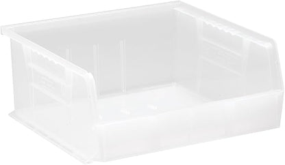 Hudson Exchange 11" x 11" x 5" Plastic Stackable Storage Bin and Hanging Container (Clear, 1 Pack)