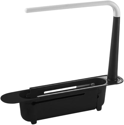 Jurfest Upgraded Extendable Sink Storage Rack,Sponge Holder For Kitchen Sink,Kitchen Gadgets (Black)