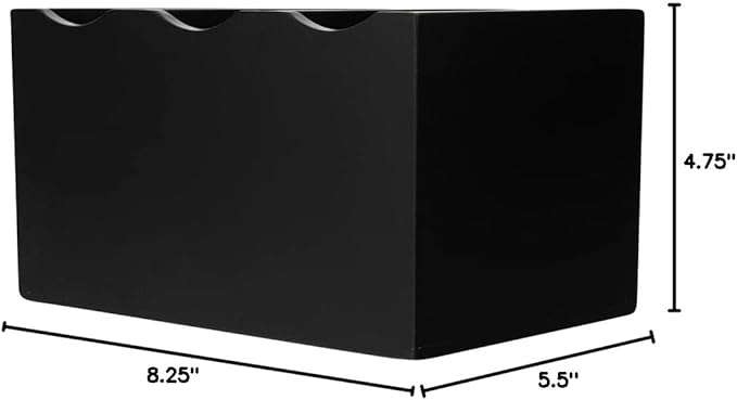 Restaurantware 8.25 x 5.5 x 4.75 Inch Flatware Display 1 Countertop Buffet Utensil Caddy - 3 Compartment For Parties Picnics Homes or Restaurants Black Bamboo Cutlery Holder Upright