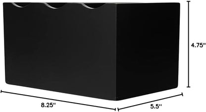 Restaurantware 8.25 x 5.5 x 4.75 Inch Flatware Display 1 Countertop Buffet Utensil Caddy - 3 Compartment For Parties Picnics Homes or Restaurants Black Bamboo Cutlery Holder Upright