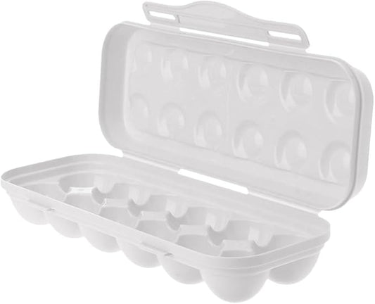 Amosfun 12-Count Egg Holder for Refrigerator with Lid Anti-Collision Fresh Storage Box for Kitchen and Fridge Organization 11.8 X 4.3 X 2.5 Inches