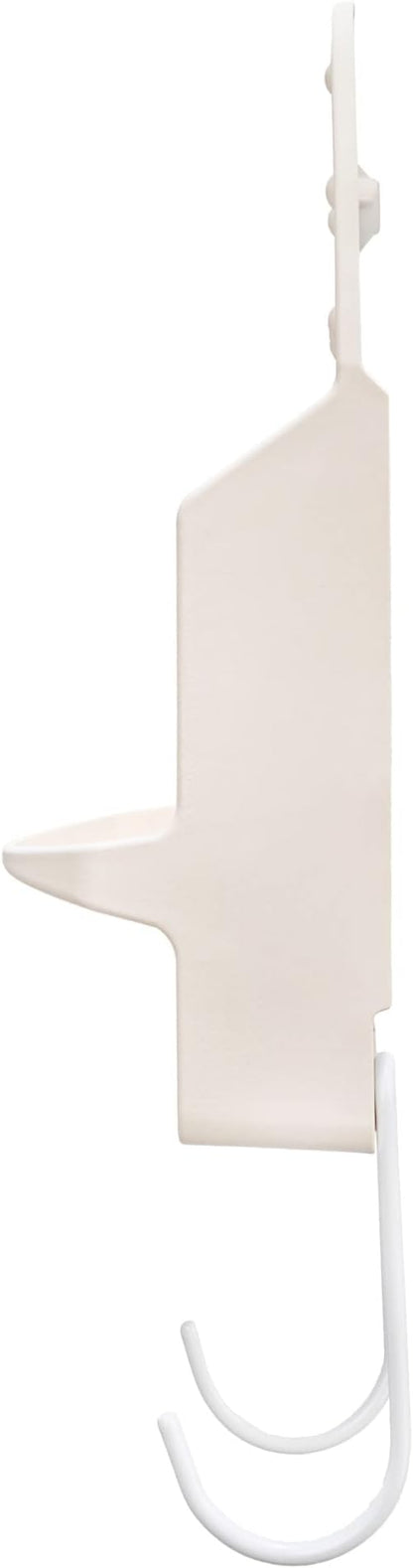 Household Essentials 166-1 Iron Wall Mount with Attached Ironing Board Hooks,White (Pack of 6)