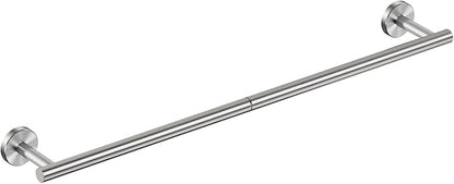 FORIOUS Towel Bar Wall Mounted, Stainless Steel Towel Racks for Bathroom 18 Inch, Includes Wall Mounting Hardware (Brushed Nickel, Total Length 20 Inch)