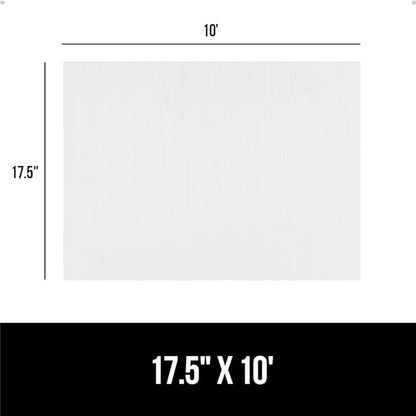 GORILLA GRIP DuraGuard Shelf Liner, Non-Adhesive Cabinet Liners for Kitchen Drawers, Shelves, Refrigerator, Pantry Storage, Bathroom Closet, Durable Waterproof BPA Free Ribbed Plastic, 17.5x10 White