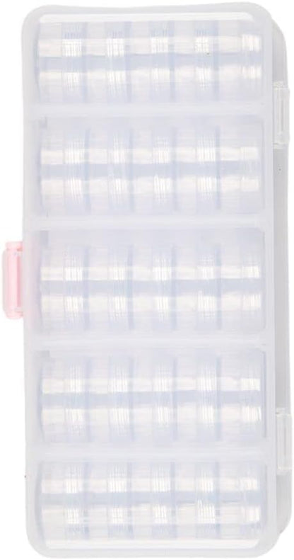 Craft County Clear Organizer Box with 5 Sets of Five Stackable Jars with Lid – 31 Pieces – Great for Diamond Art, Beads, Findings, Saving Space, and More!