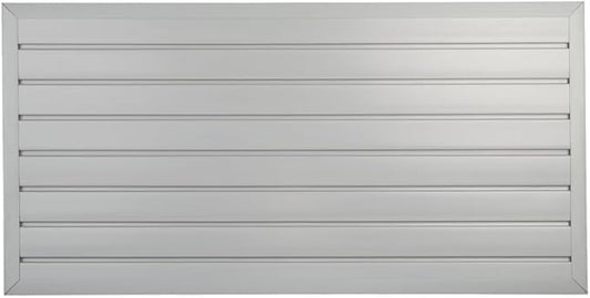 HANDIWALL (GRAY) PVC Slatwall Garage Wall Organizer, 4x2ft Heavy Duty Framed Slatwall Panel Storage Kit, Wall Mount Organizing Storage System For Slatwall Accessories