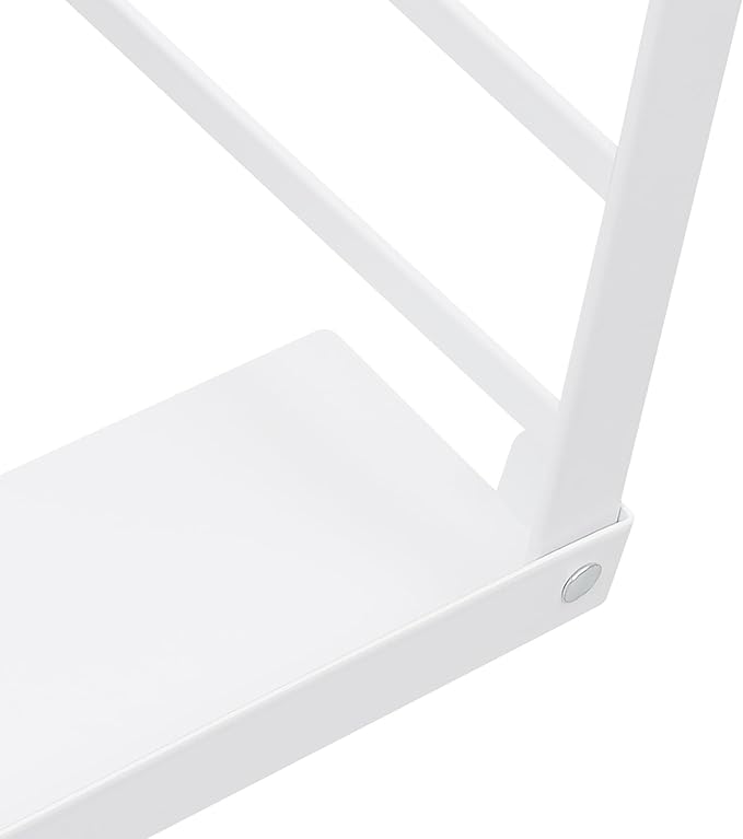 Magnetic Folding Shelf, Magnetic Multi-Purpose Organizer Shelf Magnet Rack Mount on Washing Machine or Fridge, Durable Folding Rack for Laundry Room, Bathroom, Kitchen (White)