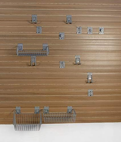 Standard Duty 4' ft. Slatwall Panels (Set of 4 Panels, Covers 16 sq. ft.) (Rustic Cedar)