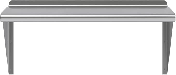AmGood 30" Long X 18" Deep Stainless Steel Wall Shelf | NSF Certified | Appliance & Equipment Metal Shelving | Kitchen, Restaurant, Garage, Laundry, Utility Room